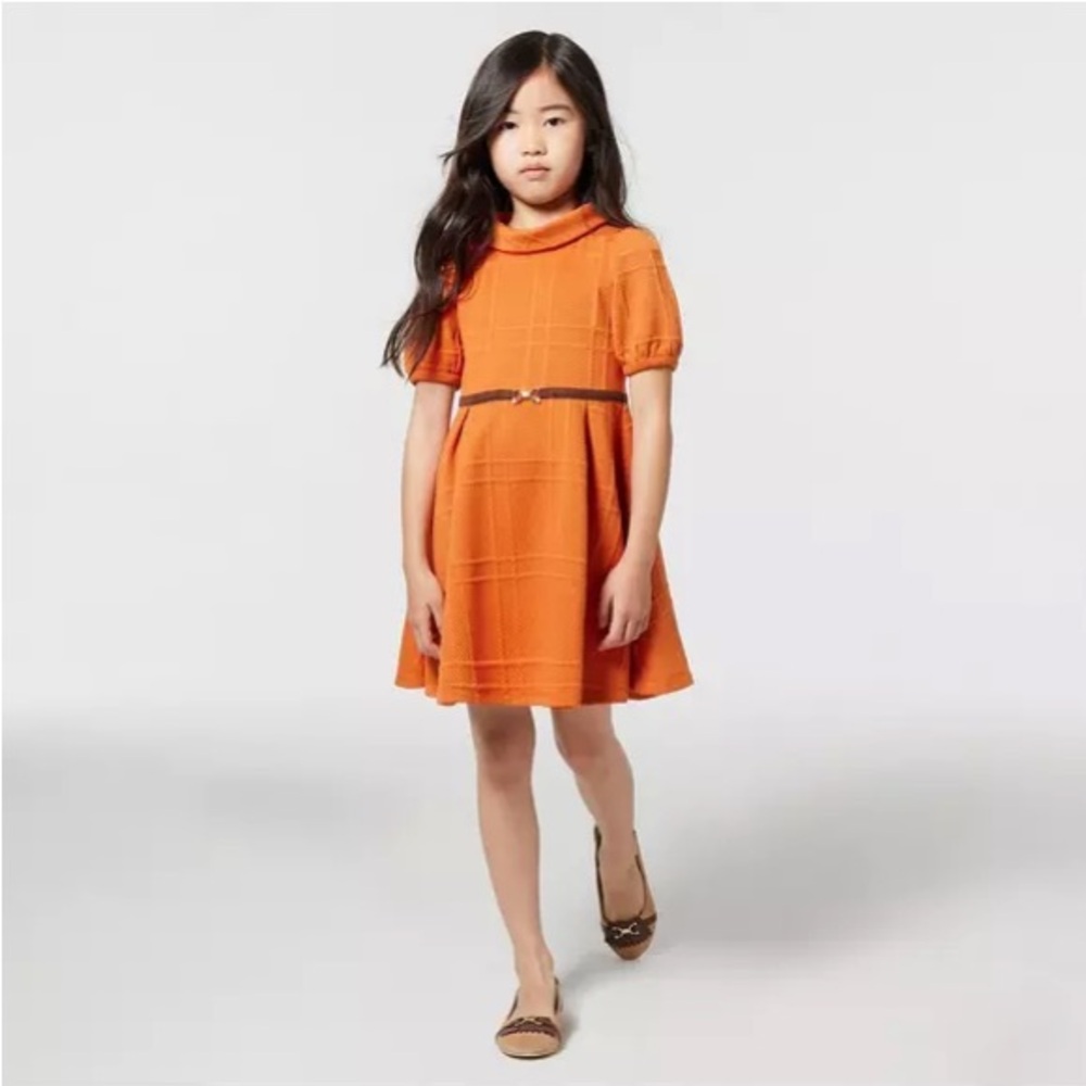 Janie and Jack Orange Kids Casual Dress - Picture 2 of 14